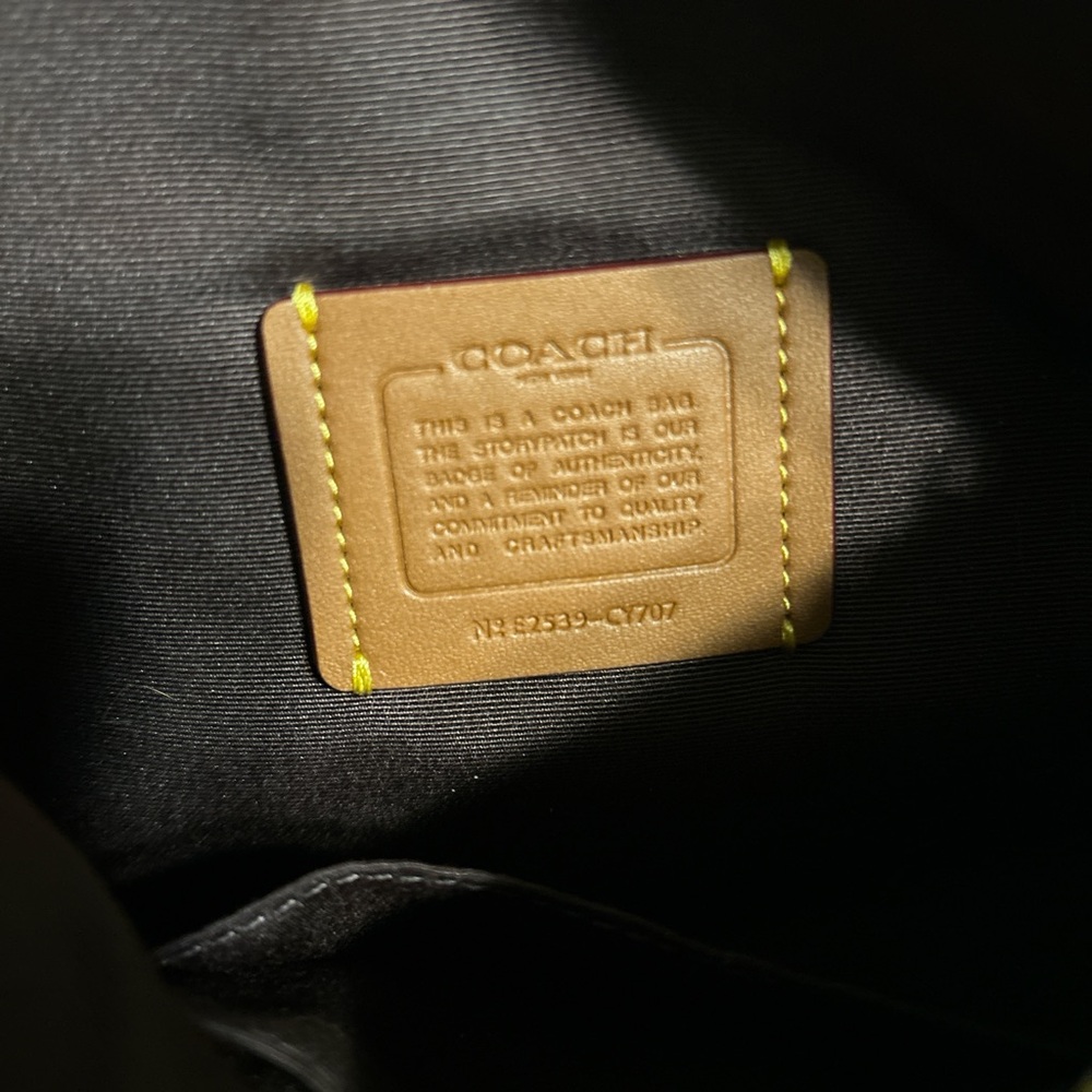 Coach Black Leather Crossbody Bag with Gold Accents - Picture 4 of 6